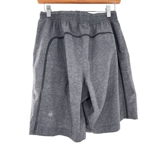 Lululemon Mens Medium Gray Athletic Shorts With Zipper Pockets - Picture 6 of 9